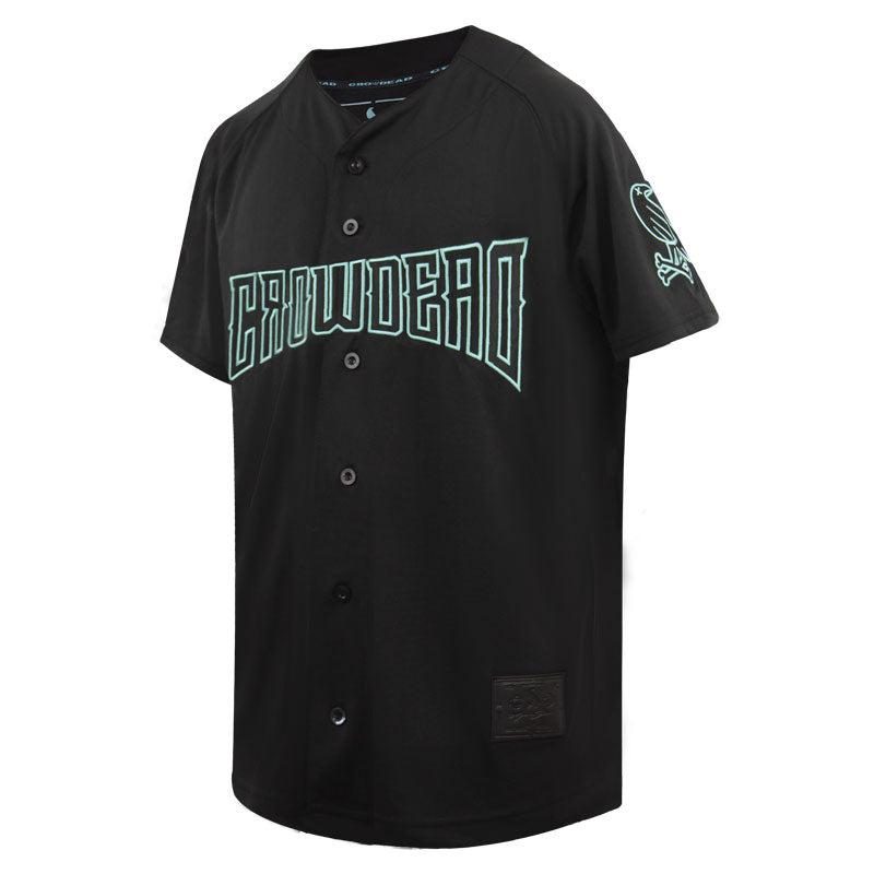 Black mint jersey by Crowdead. Side view.