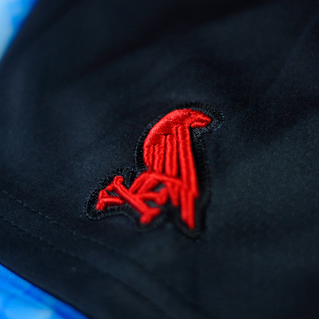 Ice jersey by Crowdead. Sleeve Crow & Crossbones embroidery closeup.