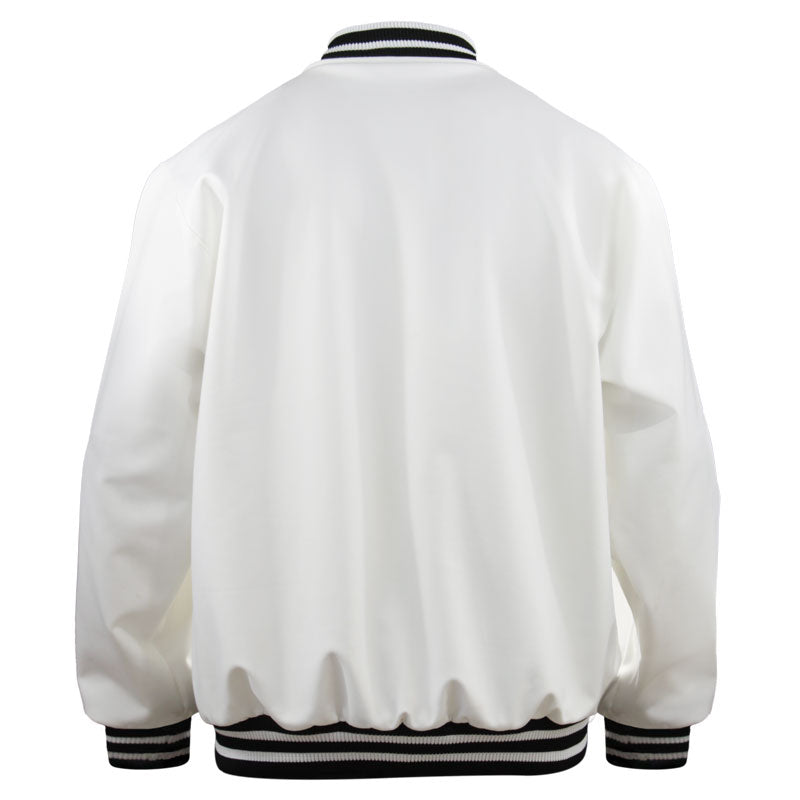 White jacket by Crowdead. Rear view.