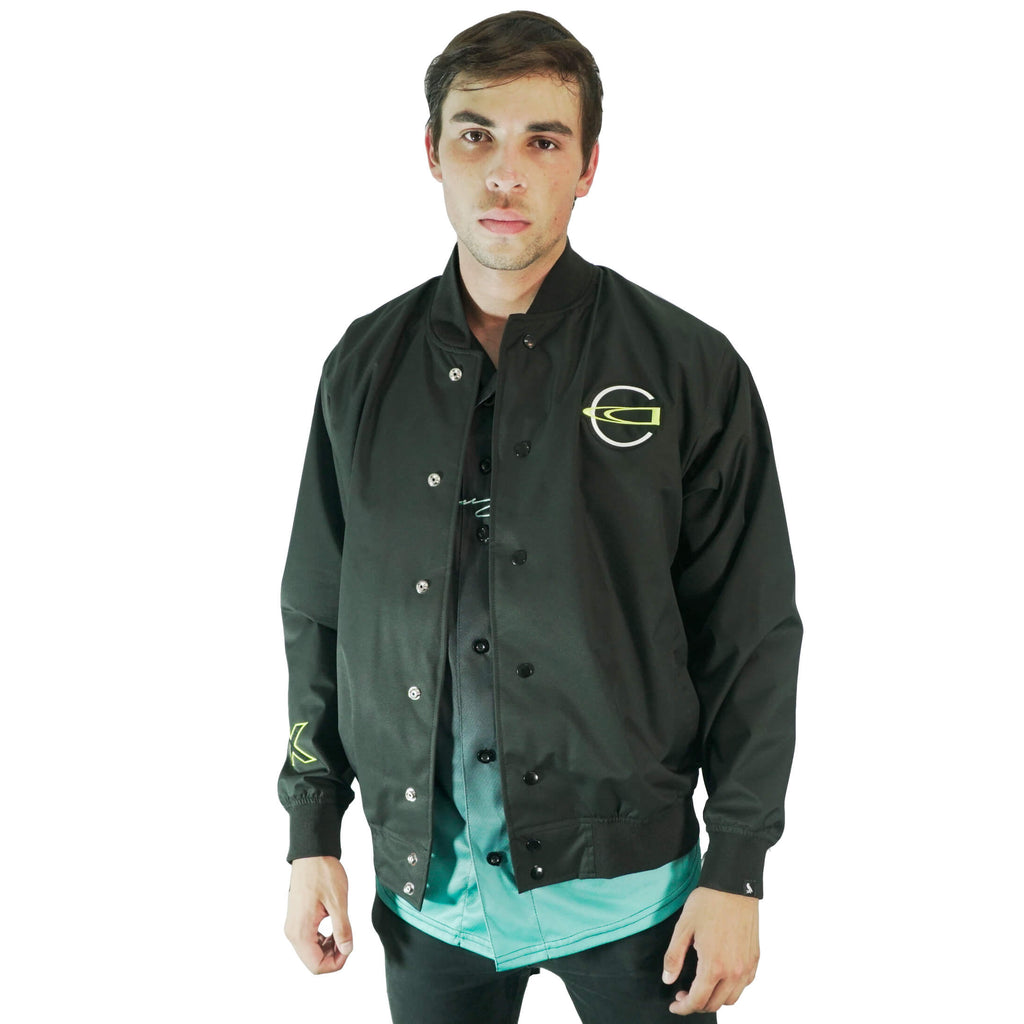 Model weating Enjoy The Road jacket by Crowdead.