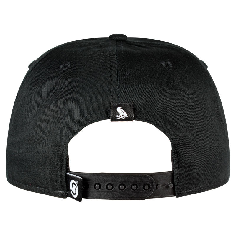 Referee snapback cap by Crowdead. Rear view.