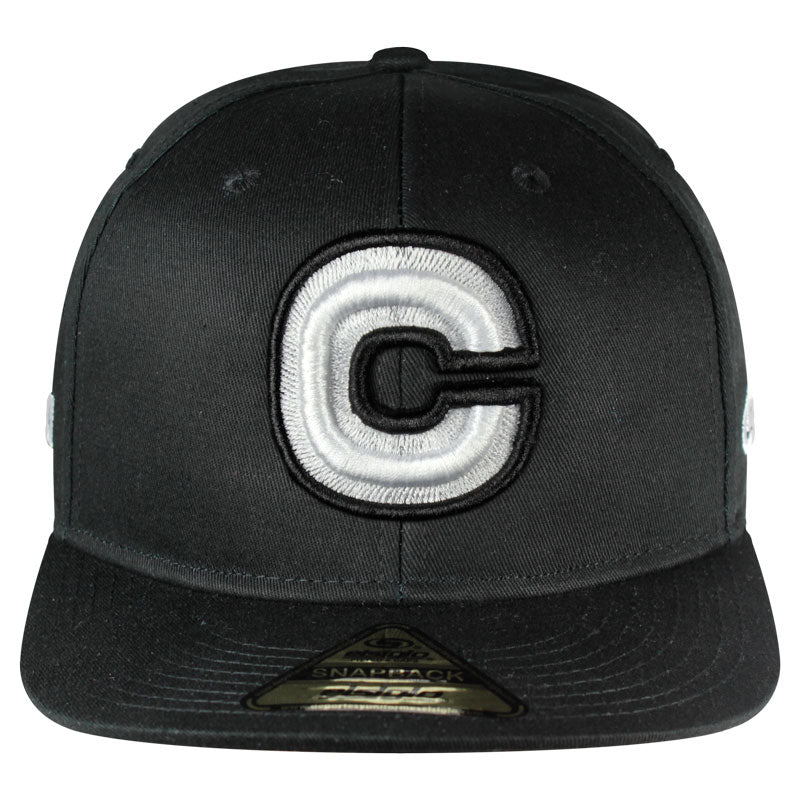 Referee snapback cap by Crowdead. Front view.