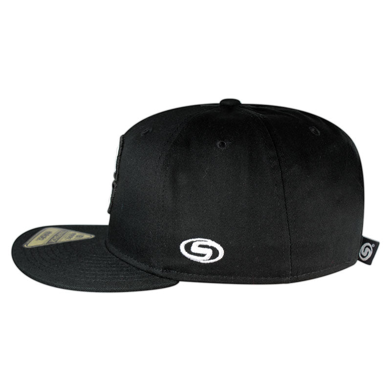 Referee snapback cap by Crowdead. Left side view.