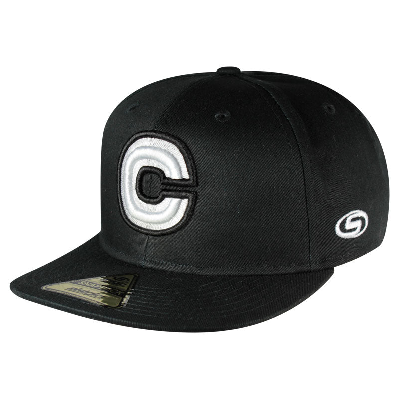 Referee snapback cap by Crowdead. Angle view.
